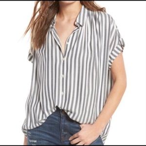 Madewell short sleeve button down top